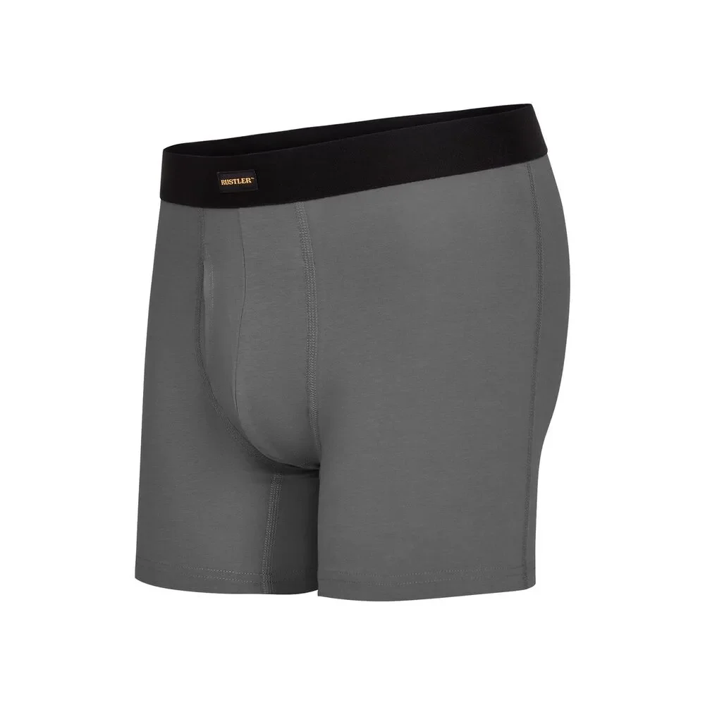 Wrangler 10-pack Comfort Cotton Rustler Boxer Briefs Men's L Blue Gray Charcoal